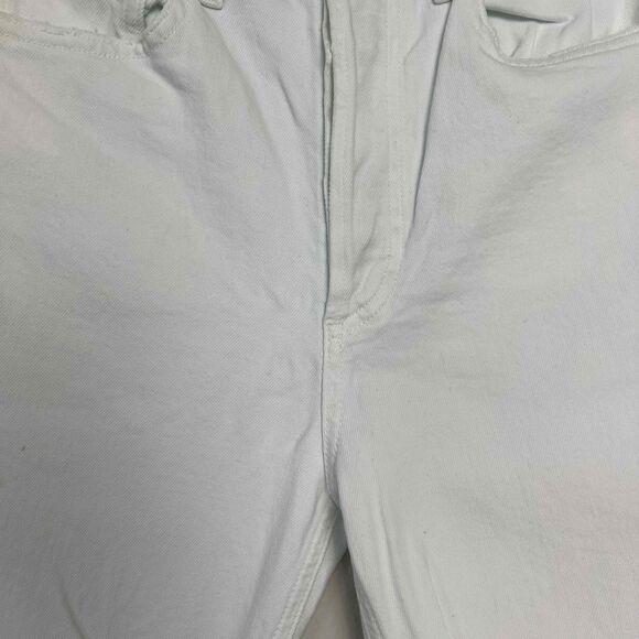 Agolde Size 25 Riley High Rise Straight Leg Jeans White Wash Button Fly - Picture 11 of 12